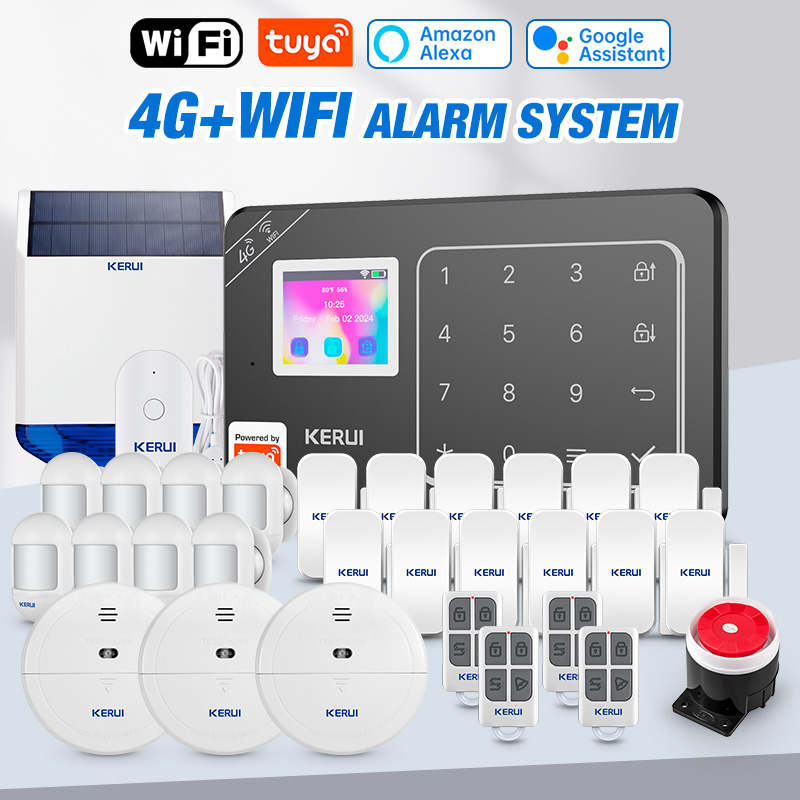Home Security System Installation - KERUI GSM 4G WiFi Alarm Security