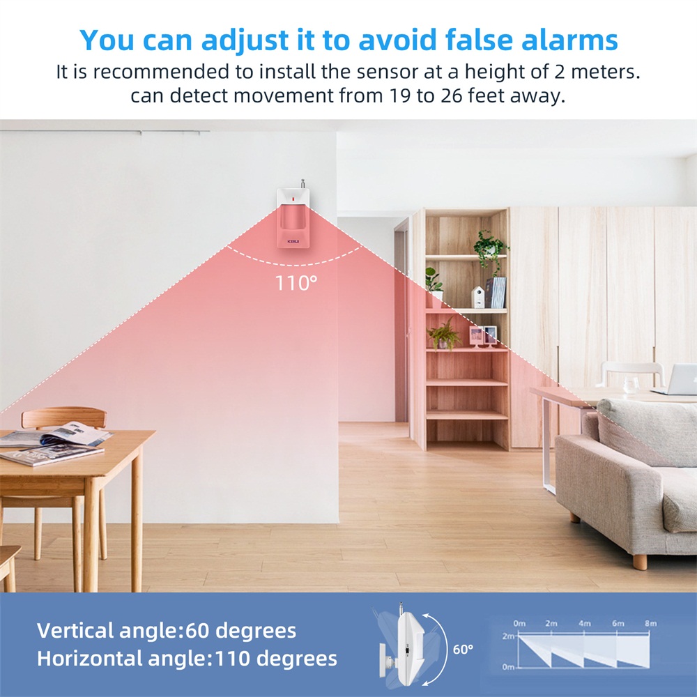 KERUI Wireless PIR Motion Sens - Home Security System Installation ulasan dan harga