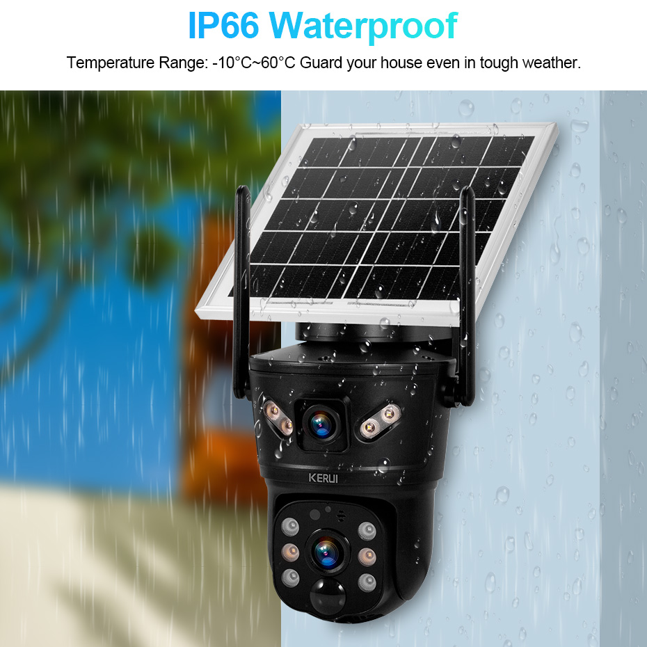 KERUI 6MP 4G SIM WiFi Solar Ca - Home Security Services ulasan dan harga