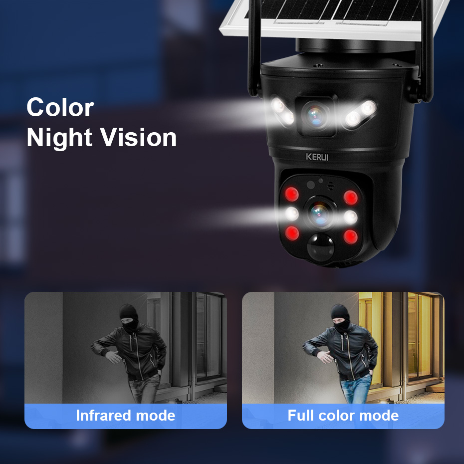 KERUI 6MP 4G SIM WiFi Solar Ca - Home Security Services ulasan dan harga