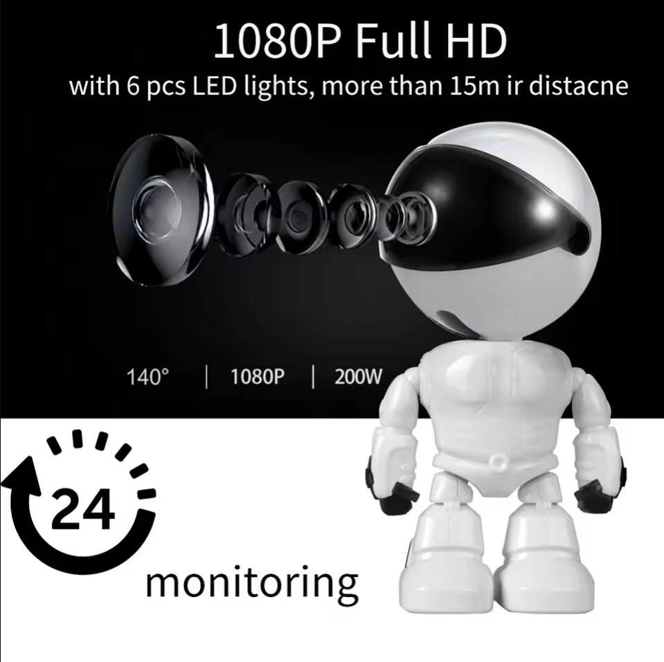 Smart Robot WiFi IP Camera 108 - Home Security Robots ulasan dan harga