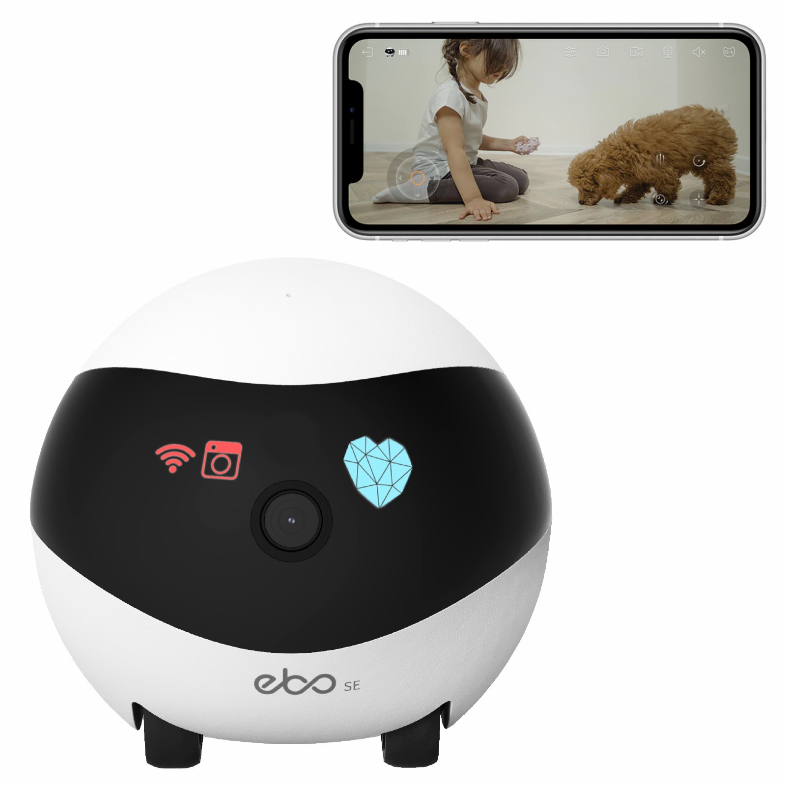 EBO SE Smart Home Robot Compan - Home Security Robots ulasan dan harga