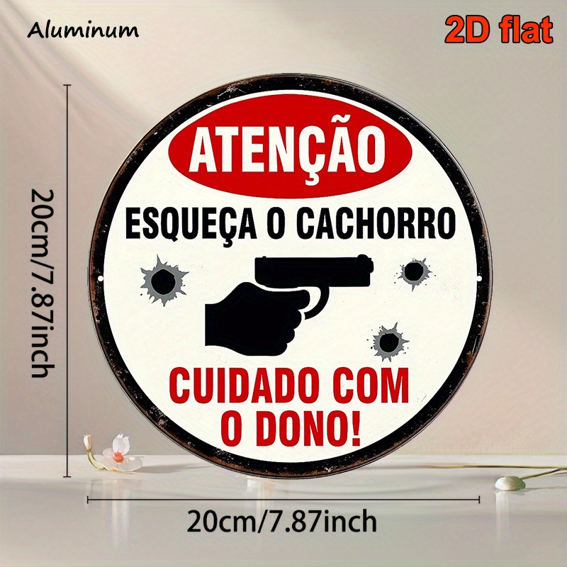 2D Metal Sign 8x8 Inch Round A - Home Security Bars ulasan dan harga
