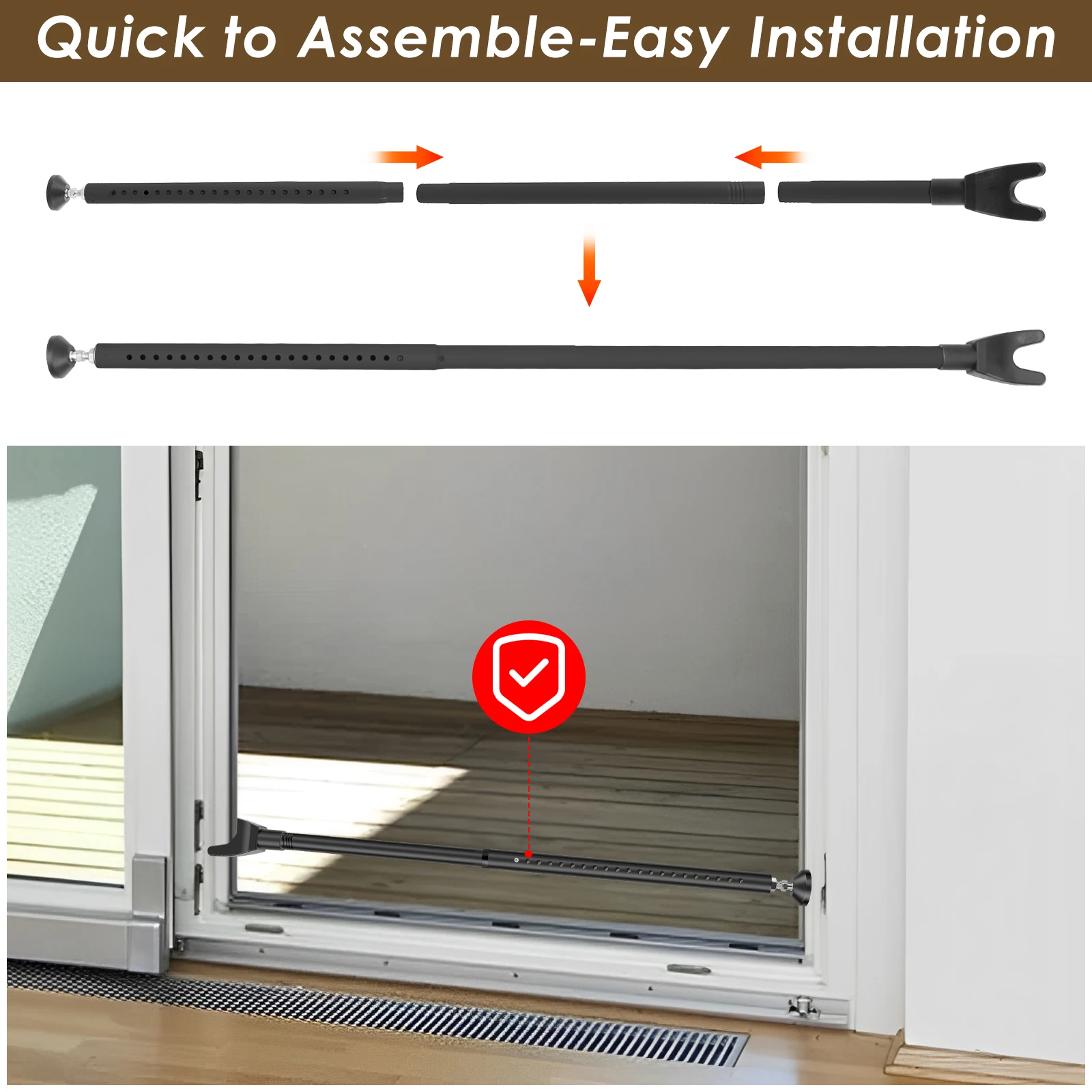 Sliding Door Lock Bar 44-55 In - Home Security Bars ulasan dan harga