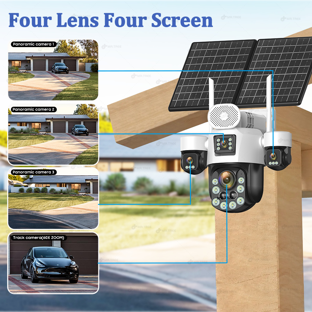 AOV Four Lens Outdoor Surveill - Home Security Services ulasan dan harga