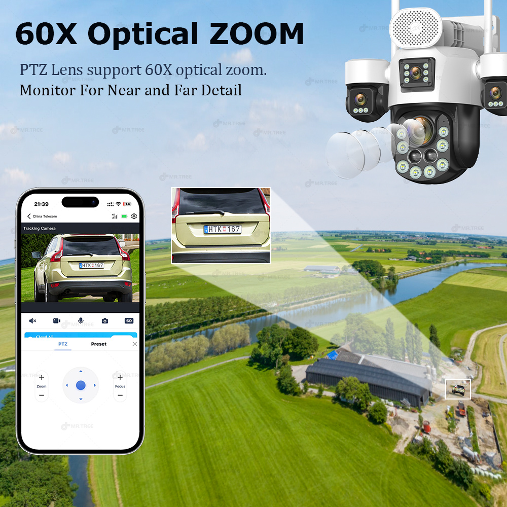 AOV Four Lens Outdoor Surveill - Home Security Services ulasan dan harga