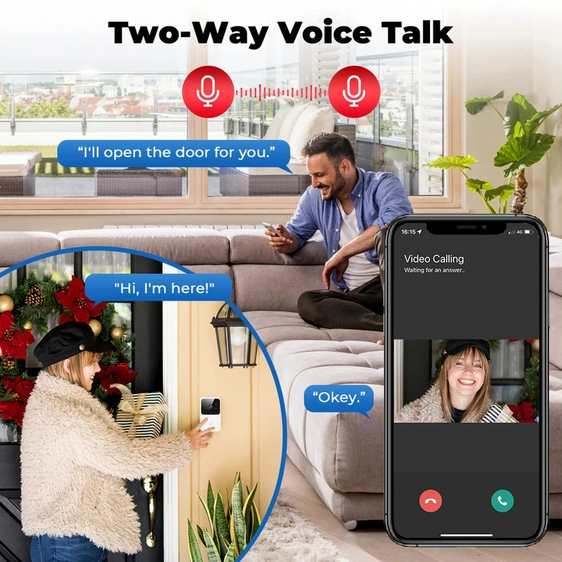 Smart Home WiFi Video Doorbell - Home Security System Installation ulasan dan harga