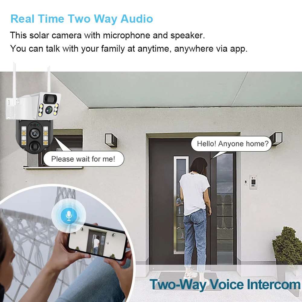 WiFi/4G Solar Camera IP CCTV S - Home Security Services ulasan dan harga