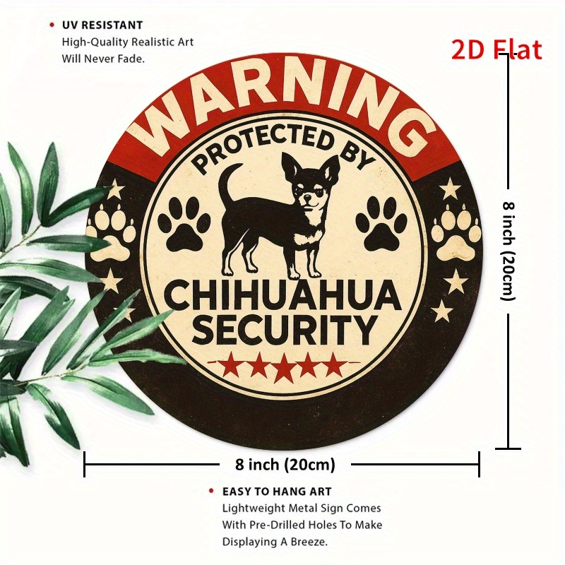 Warning Protected By Chihuahua - Home Security Bars ulasan dan harga
