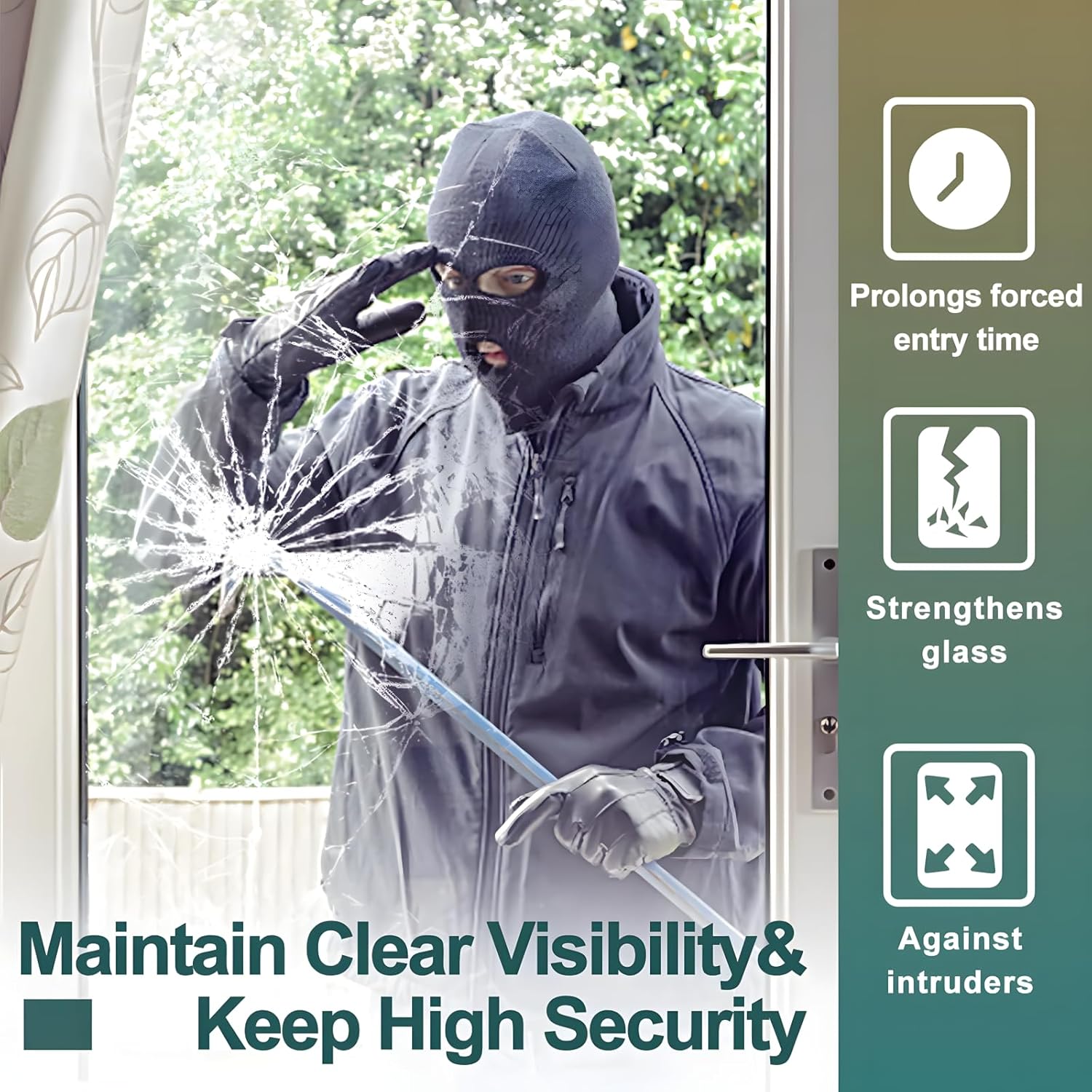 Clear Security and Safety Wind - Home Security Film For Windows ulasan dan harga