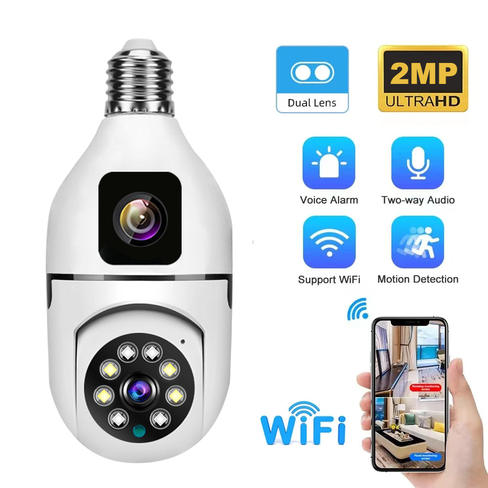 4MP V380/Yoosee  E27 Lamp Head - Home Security Land ulasan dan harga