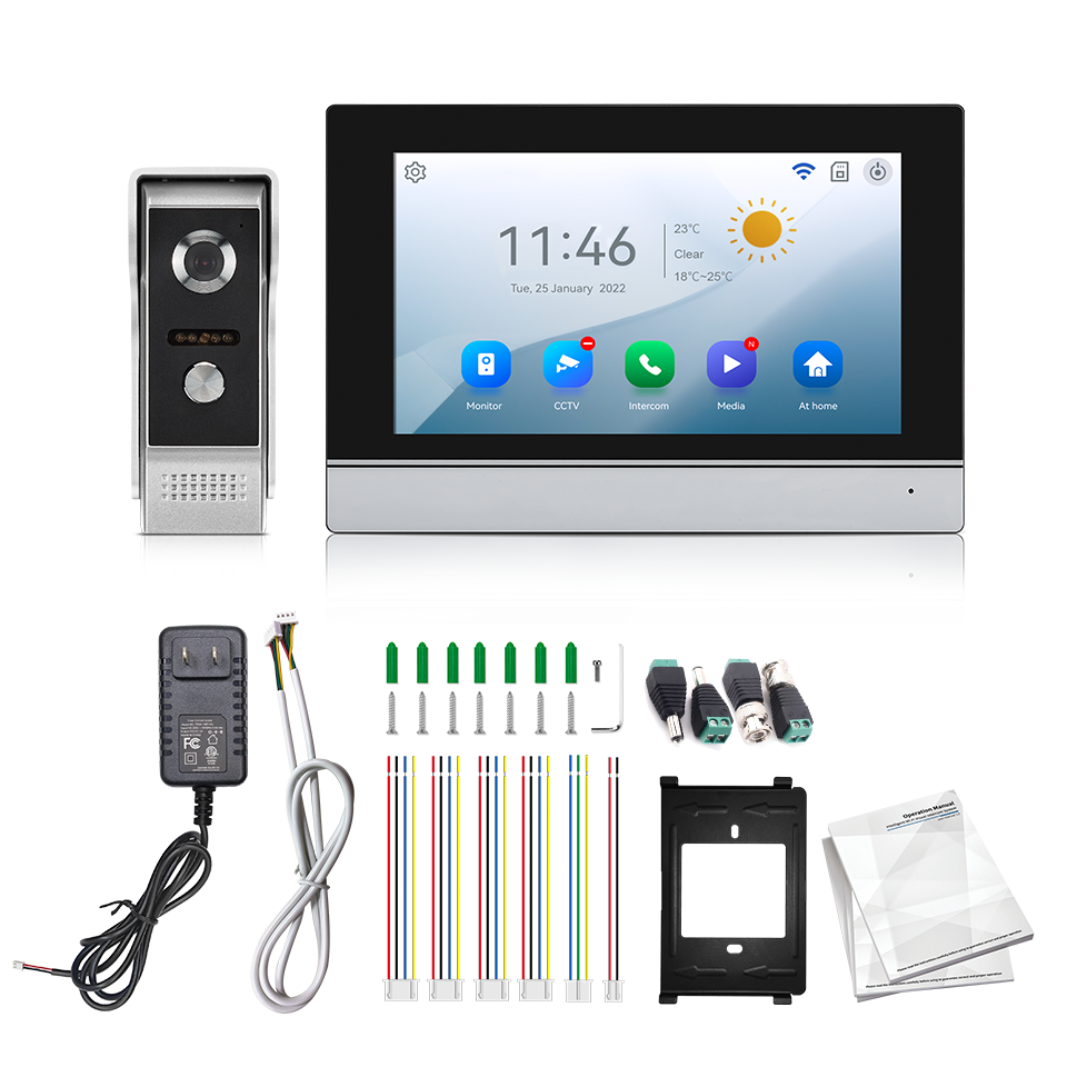 7Inch IPS Screen 2MP  Tuya Rem - Home Security Land ulasan dan harga