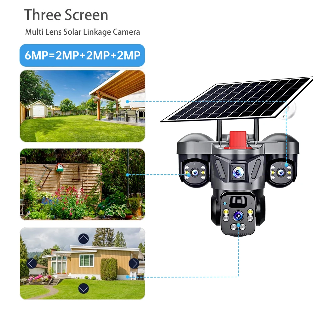 KERUI Outdoor PTZ 6MP 4G SIM W - Home Security Services ulasan dan harga