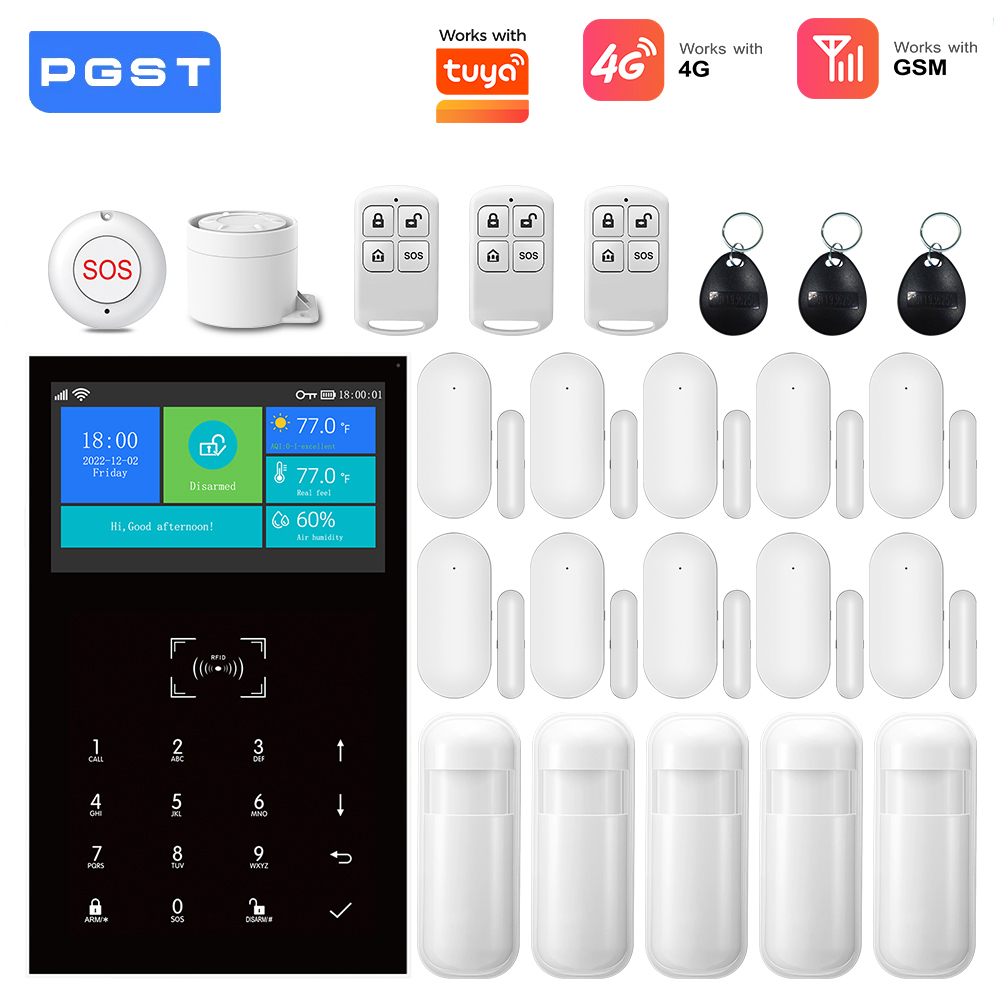 4G GSM WiFi Alarm System Work  - Home Security System Installation ulasan dan harga